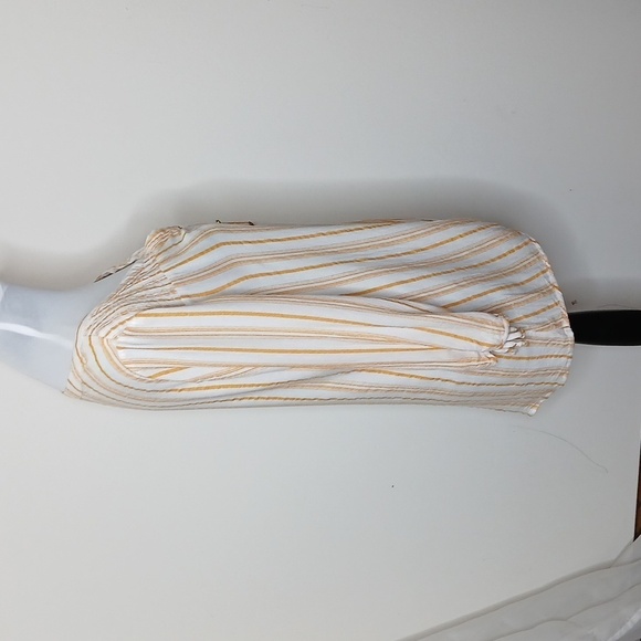 Retrology womens orange scrunchy striped blouse size small - Picture 6 of 16